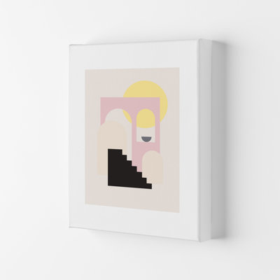 Mila Pink Stairs To Sun N6 by Pixy Paper - Print