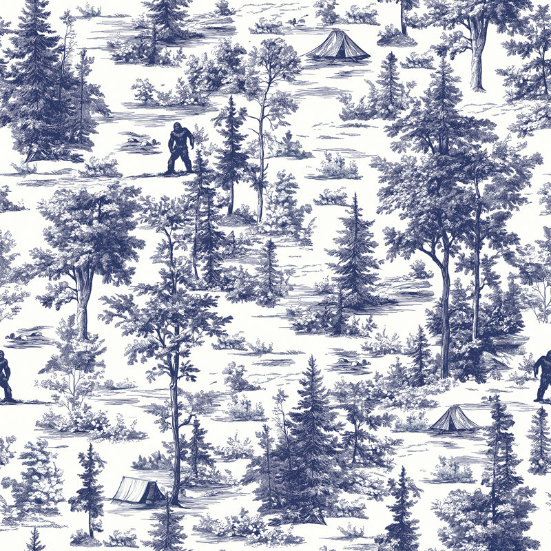 Papier peint adhésif Bigfoot Novelty Toile, Bleu
