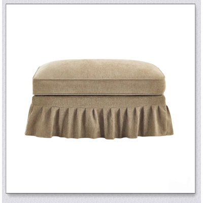 Repose-pieds polyvalent en chenille avec volants amovibles, parfait pour un décor moderne et classique, facile à transformer et à personnaliser