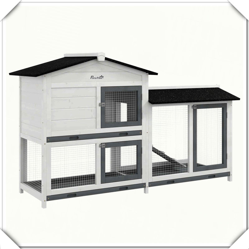 Cage en bois avec plateau rabattable