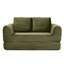 Lit moderne en velours côtelé 21, futon avec 2 coussins, idéal pour le salon, structure, tissu respirant doux, aucun siège requis