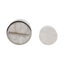 Élégante boîte décorative ronde avec couvercle en métal pour la chambre à coucher - Boîtes de rangement élégantes pour la décoration intérieure - Ensemble de 2, 7 po, 5 po, blanc