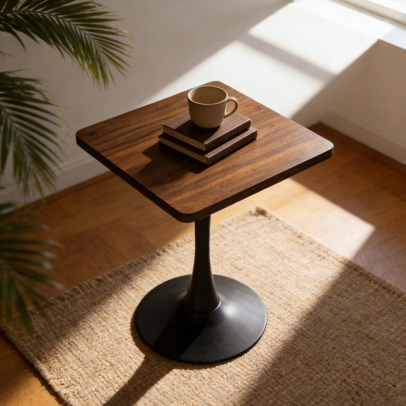 Table bistro carrée 23,6 po Mid-Century