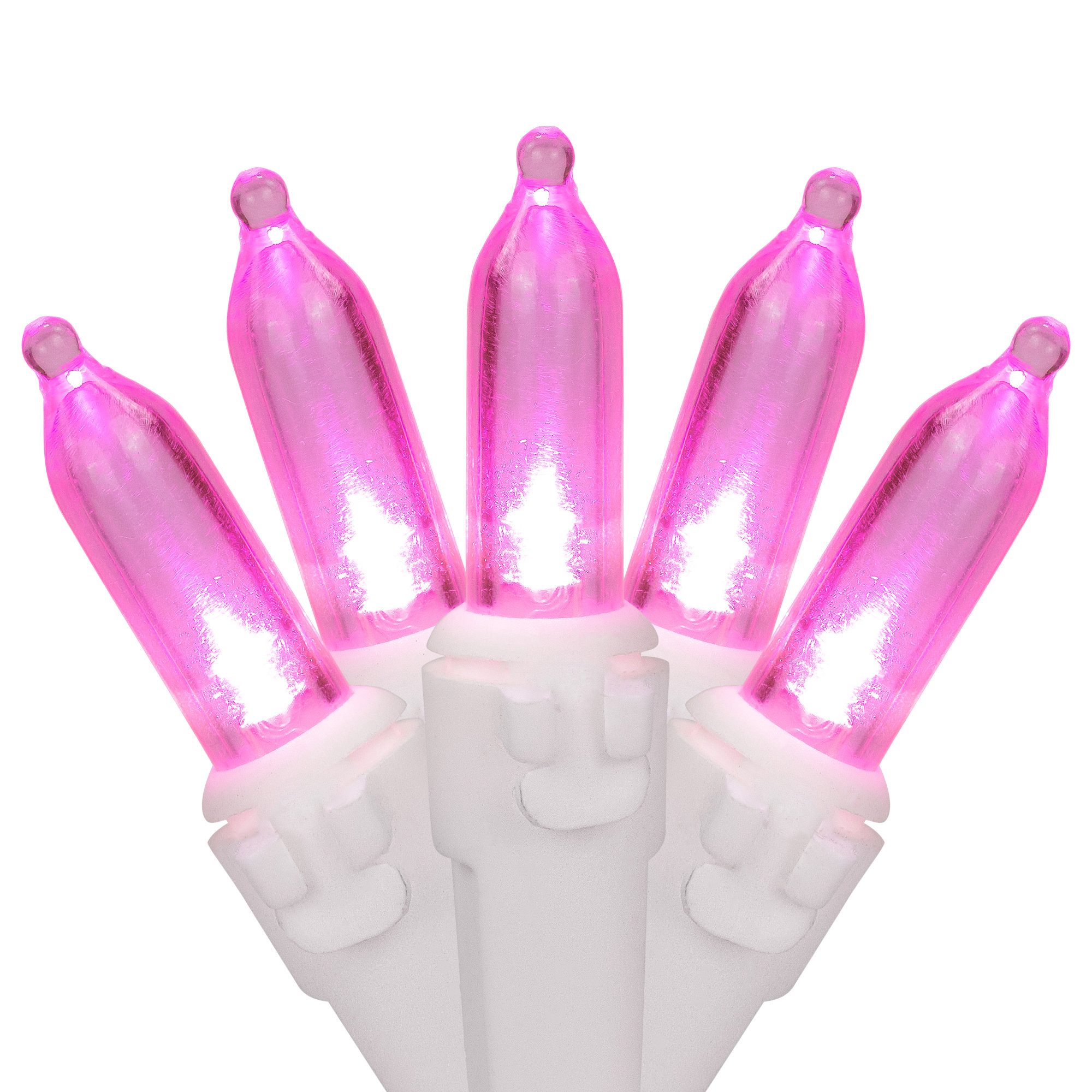 0.3'' String Lights, Pink/White, 50