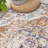 Beverly Oriental Orange/Blue/Cream Area Rug-1379303033