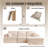 Boneless 106" Oversized Modular Sectional Sofa, with Convertible L-Shape Couch-99433967-93877610