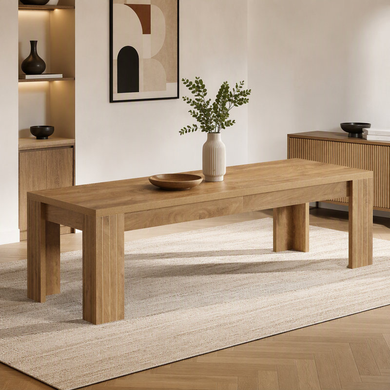 78.7" Dining Table, Rectangle Kitchen Dinner Table For 6