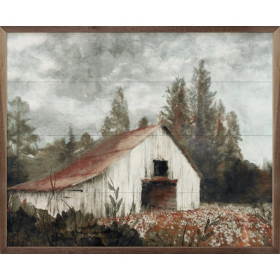 " Rusted Hearth Barn 1 Red Roof By Nina Blue " by Nina Blue