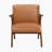 Granby 26.5" Mid-Century Modern Accent Chair - Easy-Care Faux Leather Upholstery, Durable Solid Rubberwood Frame-54229800-51441074