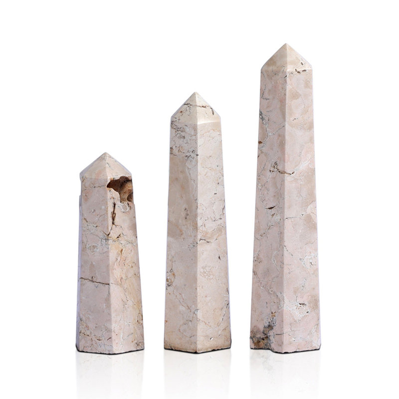 Travertine Obelisk Set-Romano Fosse Travertine