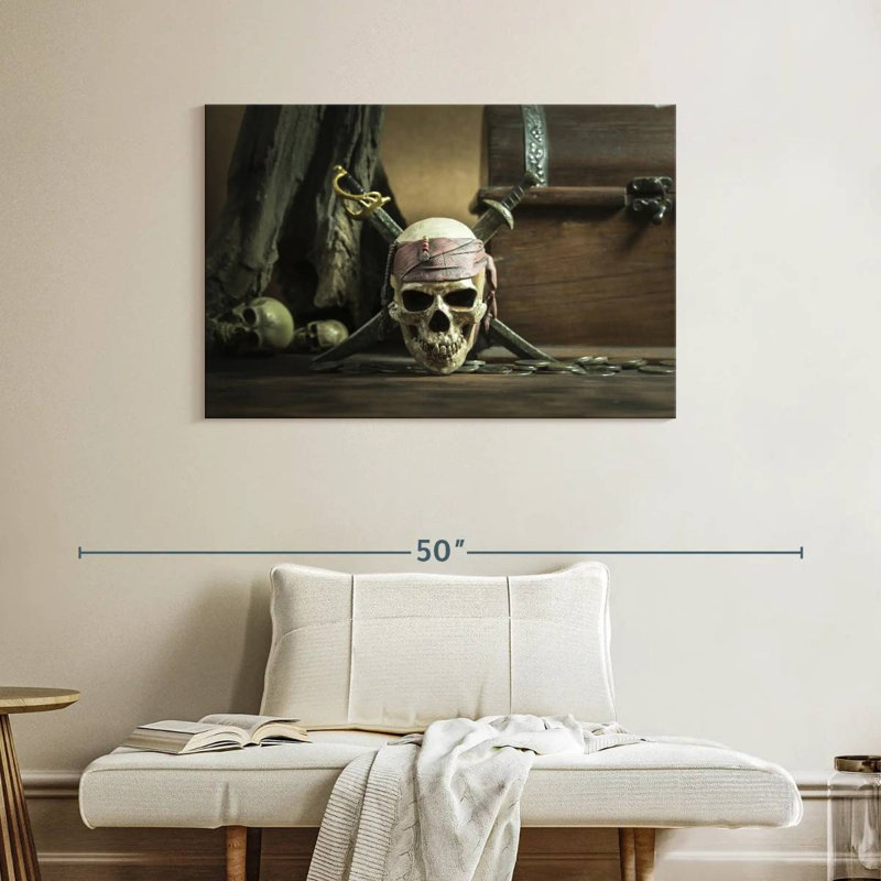 Kelan Pirate Skull, 26" H x 39" W