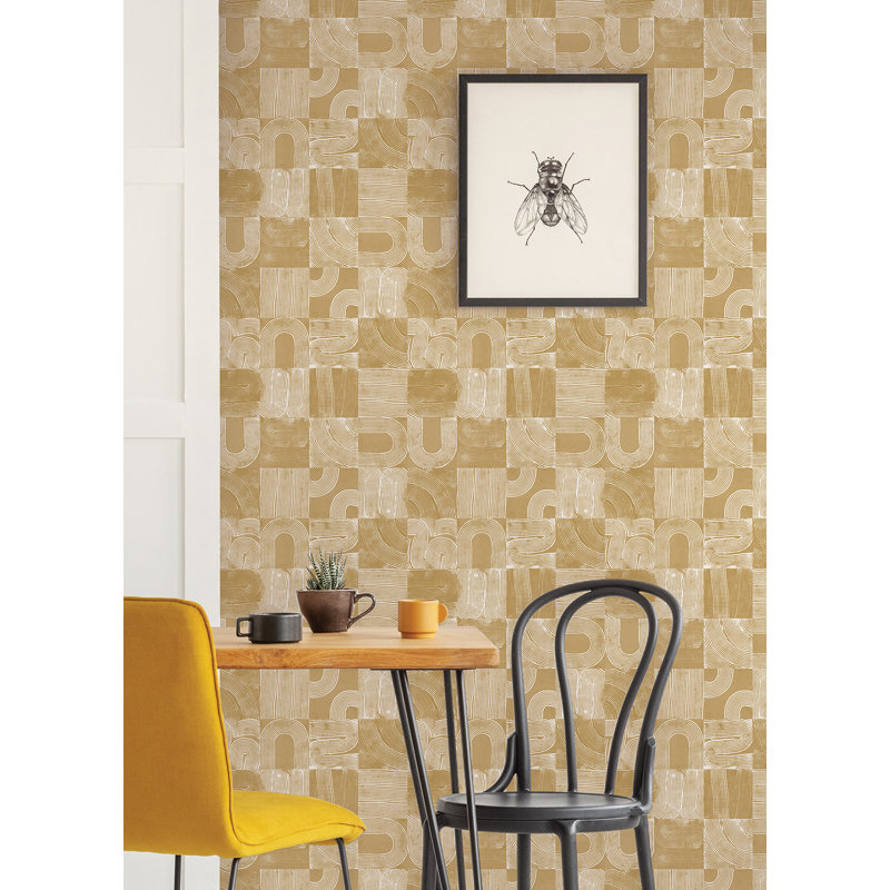 Rouleau de papier peint adhésif lisse L 20,5 po Jacobsen, Jaune