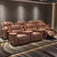 Fauteuil de cinéma maison électrique Canaseraga en cuir de 94 cm de large avec porte-gobelet dissimulé