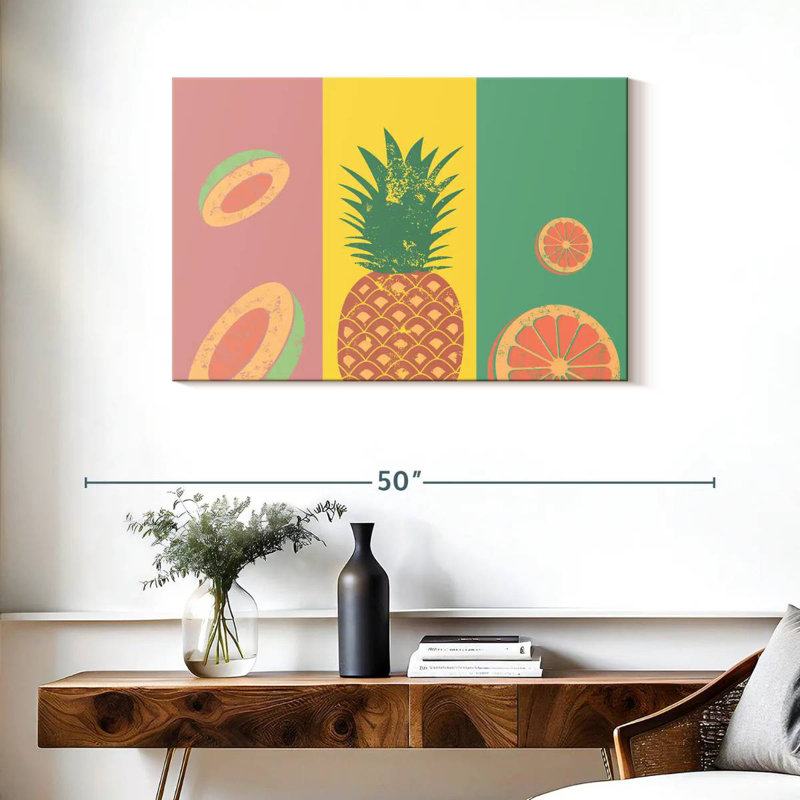 Doux fruits pastel, H 24 po x l 36 po