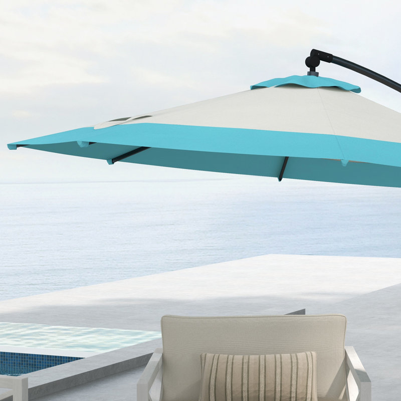 Parasol en porte-à-faux 115,4 po Peyter, Bleu
