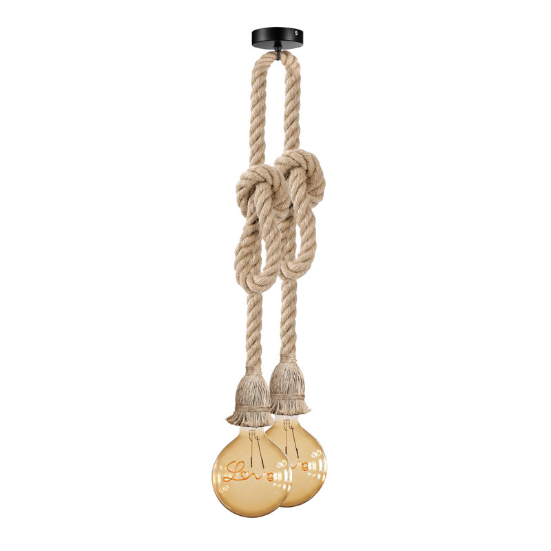Colm 2 - Light Hemp Pendant, No