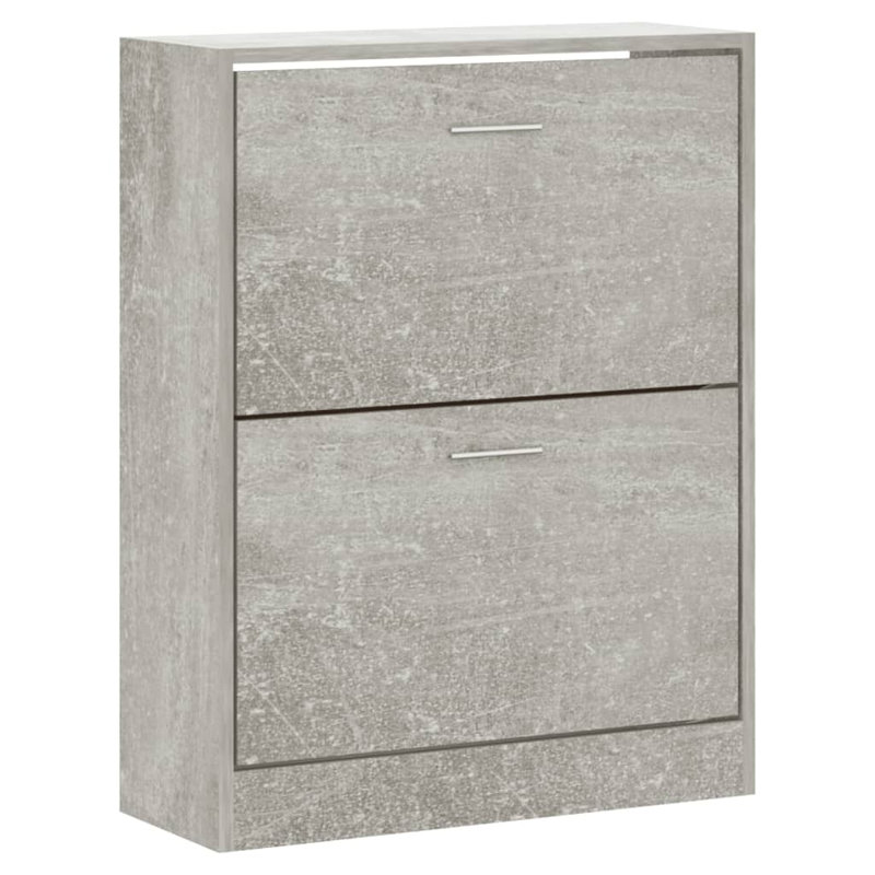 4 Pair Shoe Storage Cabinet, Concrete Grey