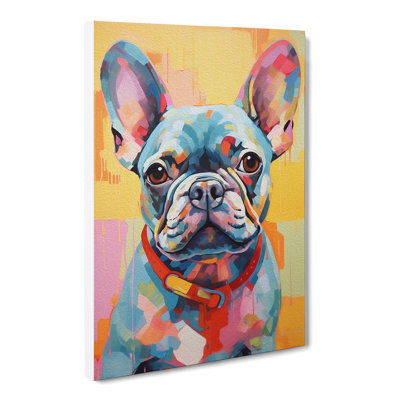French Bulldog Hard Edge - Wrapped Canvas