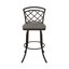 Tabouret pivotant Di Milan en tissu performance texturé avec finition thermolaquée à la main-244384911-244384910-244384883