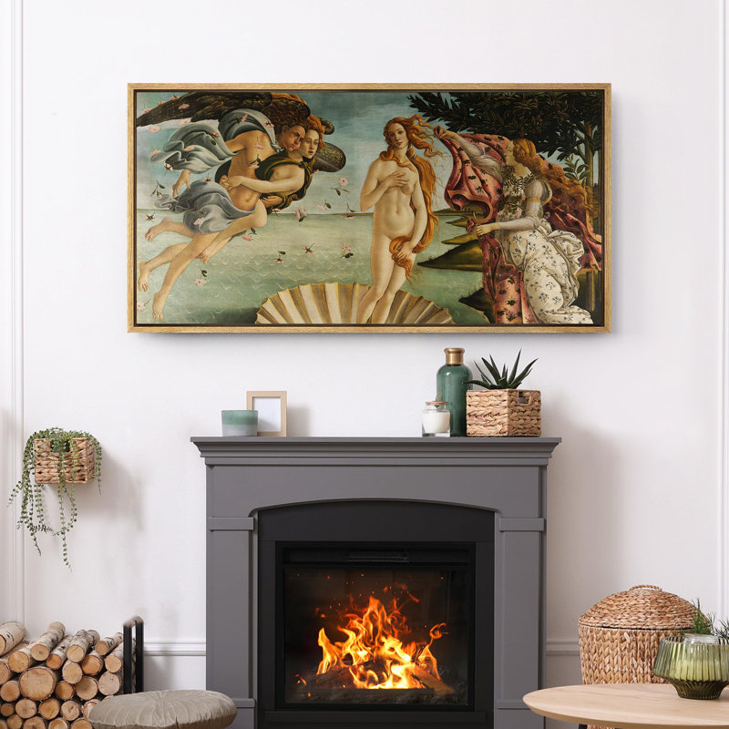 La naissance de Vénus par Sandro Botticelli, art moderne, H 30 po x l 60 po, Naturel