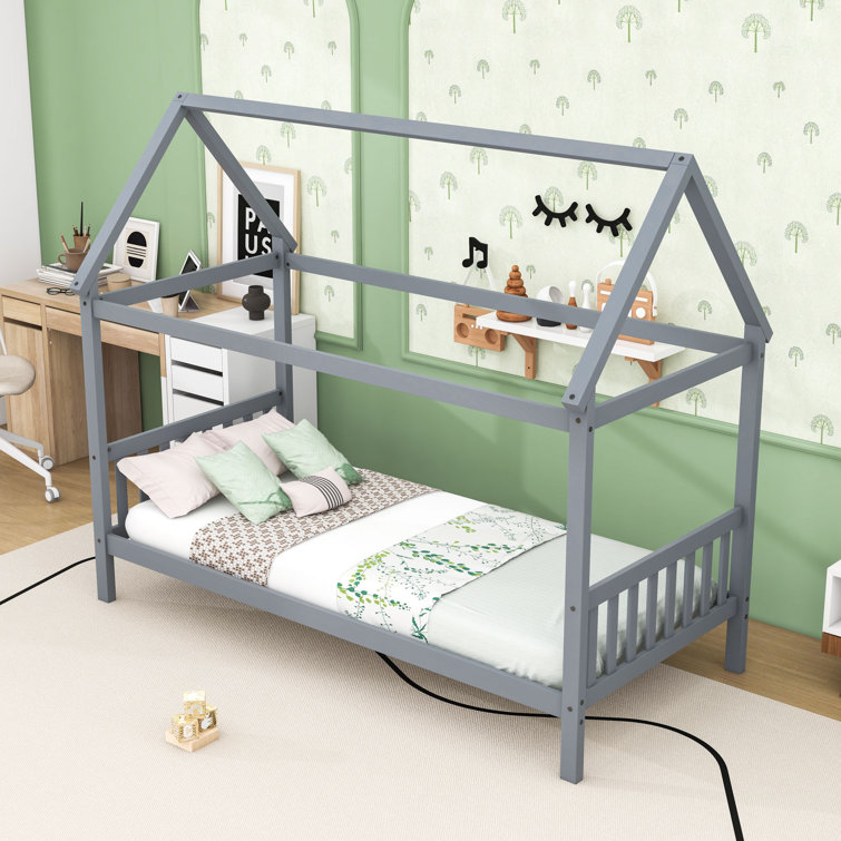 Twin House Bed With Spacious Storage And Roof