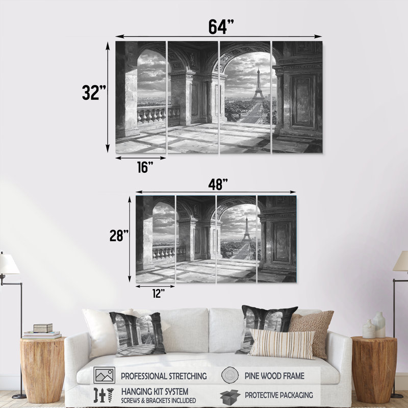 Ensemble de toile sur toile Paris de Paris, H 28 po x l 48 po