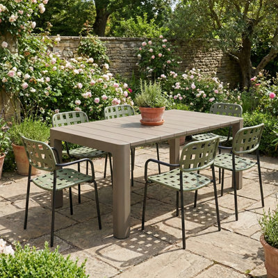 Angella 6 - Person Patio Dining Set with Rectangular Table