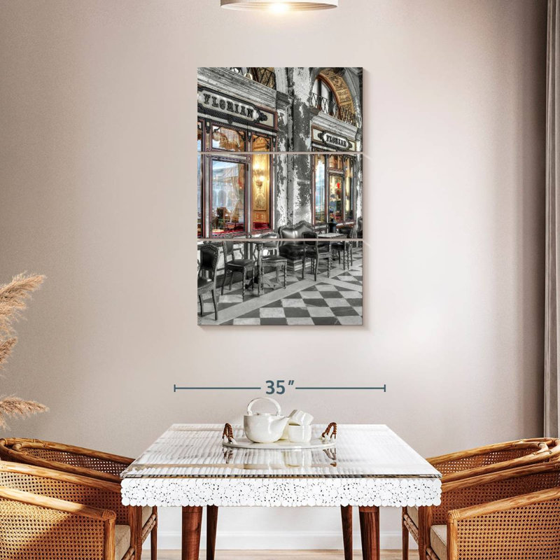 Nicci Caffe Florian Venezia, H 74 po x l 48 po