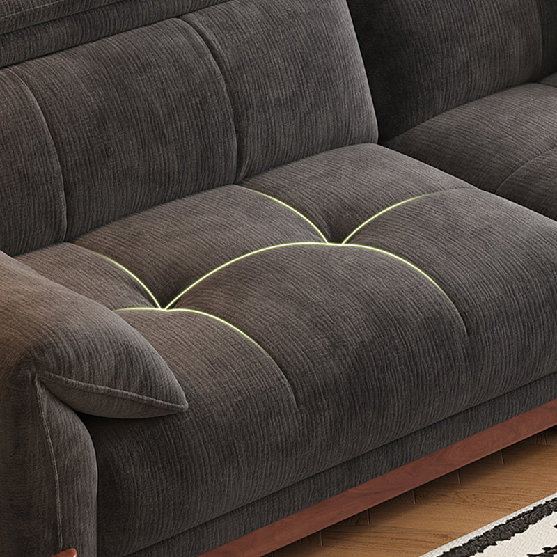 Canapé modulaire gris en chenille, Gris