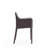 Vogue Modern Vegan Leather Upholstered Metal Dining Arm Chair in Weathered Gray-412598743