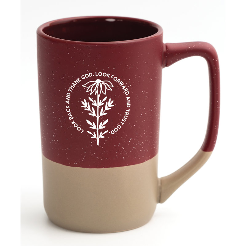 Tasse de designer Look Back & Thank God, 16 oz