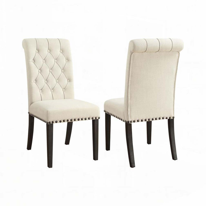 Chaises d'appoint rembourrées en tissu