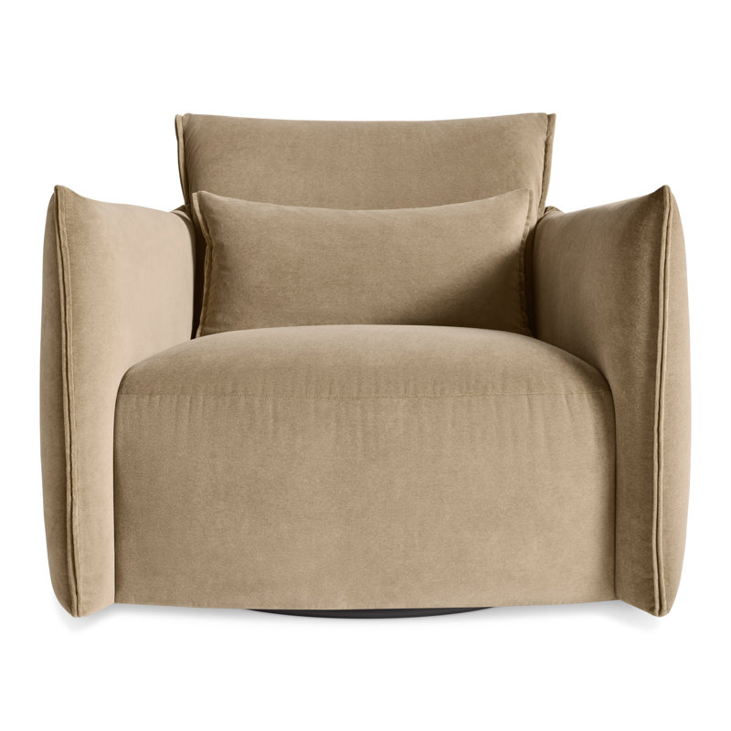 Fauteuil pivotant Oft - Velours loutre, Cream