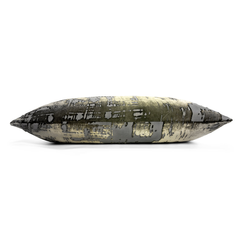 Brush Stroke Lumbar Pillow Cover & Insert, Oregano, 14" H x 20" W