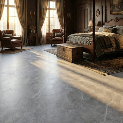 6 mil x 12 po X P 24 po L Carreau de sol pelez et collez, carrelage en vinyle résistant à l'eau (60 pieds carrés / caisse)