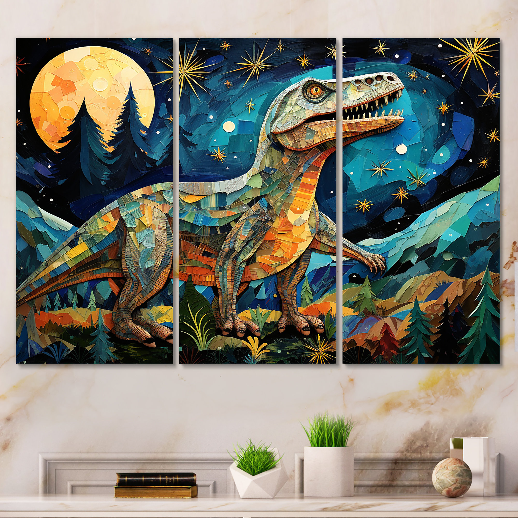 Trinx Ancient Dinosaur Legends III - Dinosaur Wall Art | Wayfair