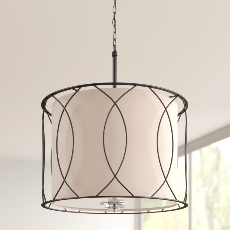 Luminaire suspendu tambour 3 lumières Weyant