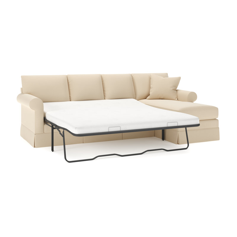 Canapé-lit modulaire 2 pièces Friedman, Accoudoir à droite (vu de face), Toile lin Sunbrella®