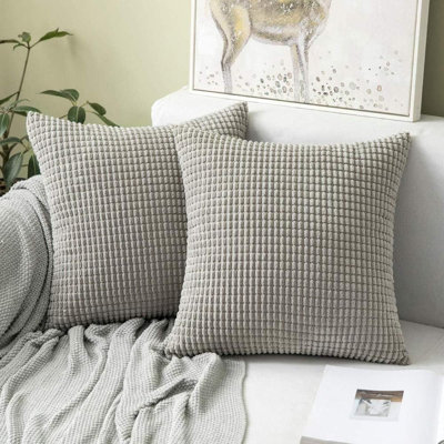 Housse de coussin en velours côtelé Minimalist Modern