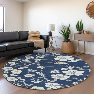 Tapis floral lavable à la machine de qualité supérieure AMF1032