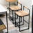 Prakhar Woven Water Hyacinth Counter Bar Stool with Low Back Set