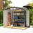 Brown  83.75" L X 51.25" W X 72.75" H Outdoor Storage Shed, Garden Tool House For Backyard Patio