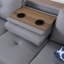 Canapé modulaire en similicuir avec repose-pieds