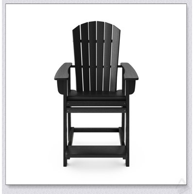 Adirondack Style Counter Chair – Durable HDPE Poly Lumber For Outdoor Dining And Garden Comfort