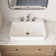 DeerValley 23.82" L x 18.9" W x 6.69" H White Rectangular Vitreous China Drop-in Bathroom Sink with Overflow