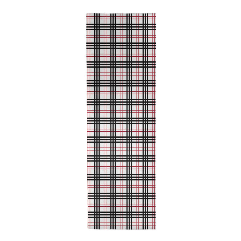 Tapis noir / blanc à carreaux, Tapis de couloir 2 pi 6 po x 8 pi