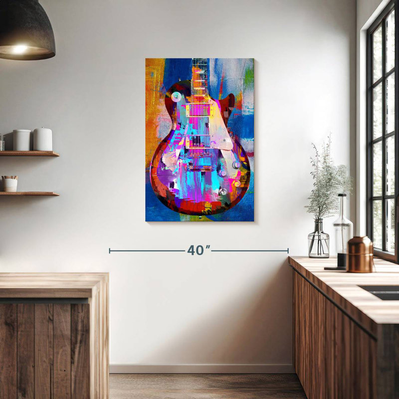 Abarca Painted Les Paul, 36" H x 24" W