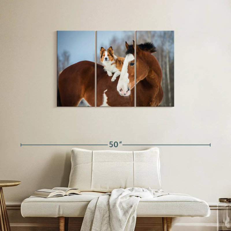 Collie On Horse, 24" H x 38" W