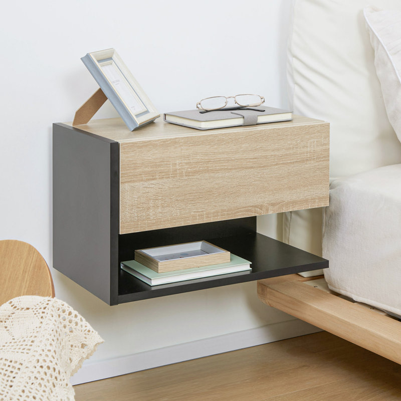 46cm W Manufactured Wood Bedside Table