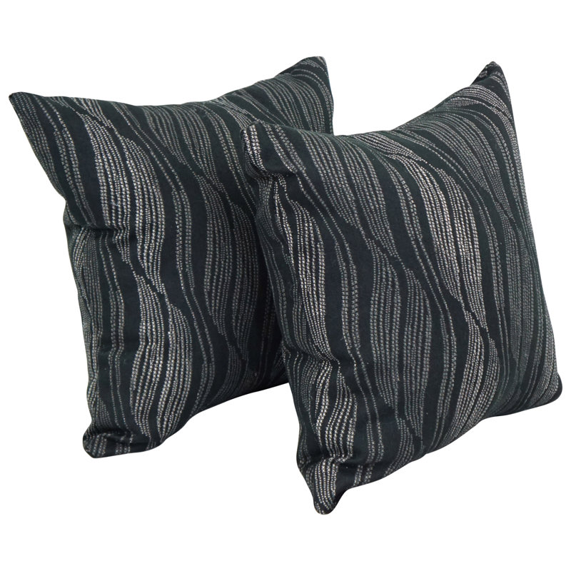 Coussins décoratifs en jacquard 23 po x 17 po (ensemble de 2), Onyx clou de girofle